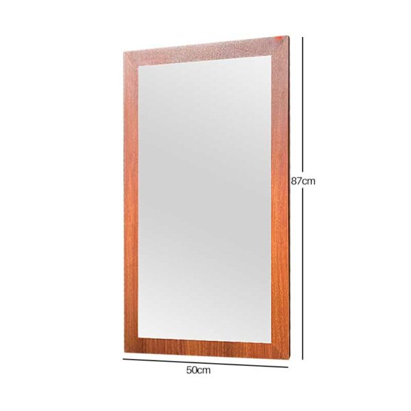 Dimensiones espejo de pared 87 x 50 cm marco melamina sapelli