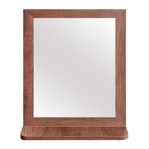 Espejo De Maquillaje Madera En La Pared De Hormigón Fotos