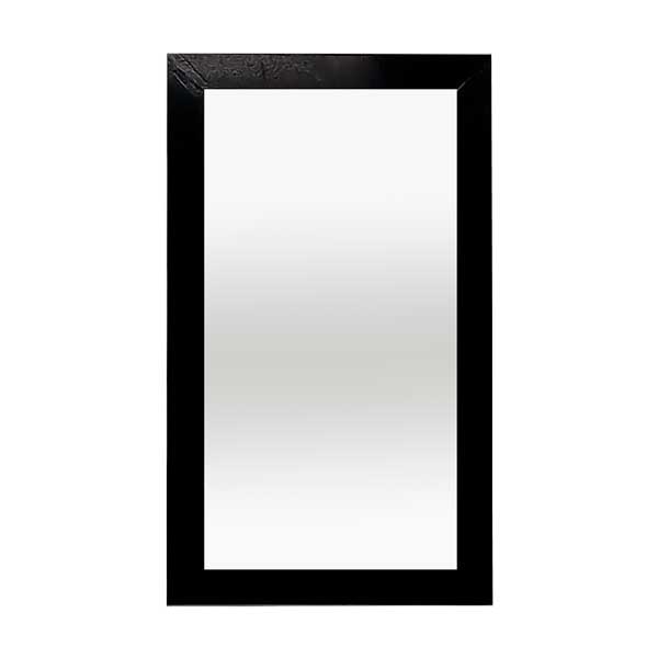 Espejo de pared rectangular 100 x 60 cm marco negro
