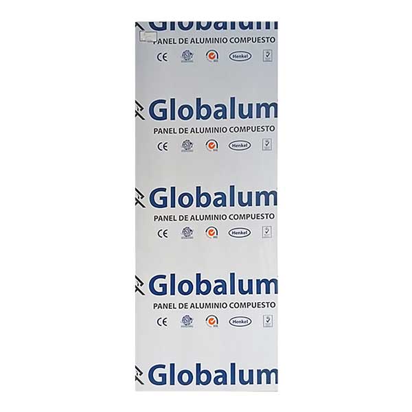 Panel de aluminio compuesto marca globalum 80 cm x 200 cm interior