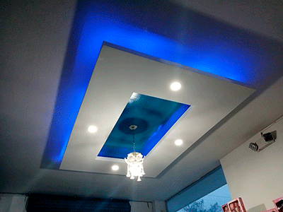 Gypsum techo falso luz led