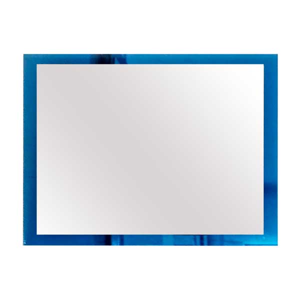 Espejo para pared con base de vidrio reflectivo azul