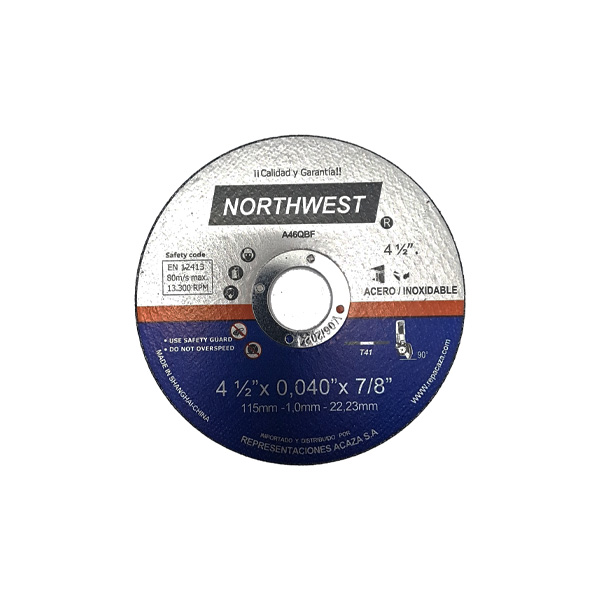 disco abrasivo nortwest de 4.5 pulgadas